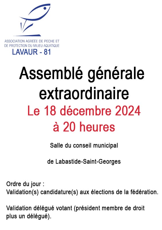 Assemblée générale extraordinaire 2024
